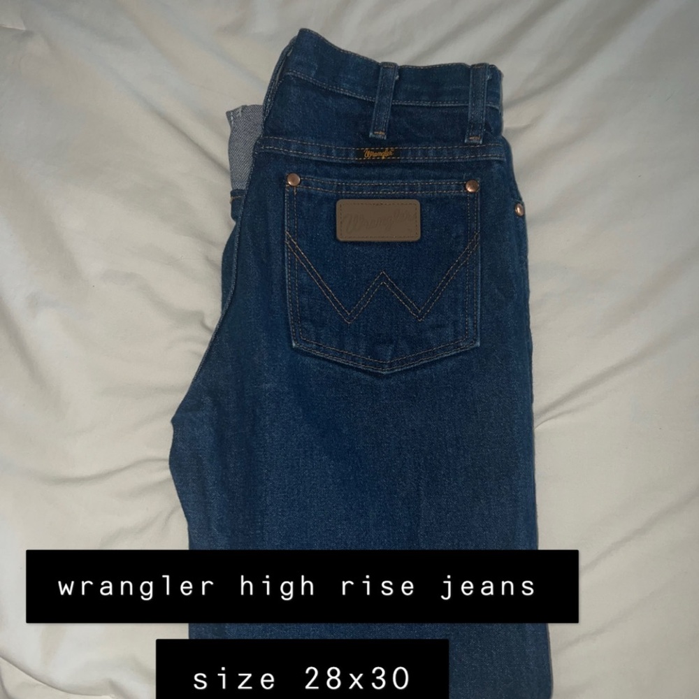 Wrangler Men's High Rise Jeans - Dark Blue